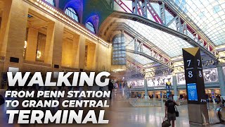 Walking NYC  Penn Station to Times Square amp Grand Central Terminal July 2021 [upl. by Oibaf]