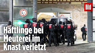 Gefängnismeuterei Polizei stürmt Knast in Thüringen  JVA Untermaßfeld [upl. by Yelrahc]